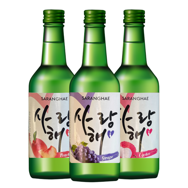 Saranghae, Mixed Pack, Korean Alcohol Beverage, 6 x 360ml bottles