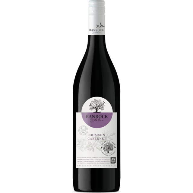 ♦ 6-Pack | 2022 | Banrock Station 1 Litre Crimson Cabernet | Wine of the South Australia (6 Bottles)