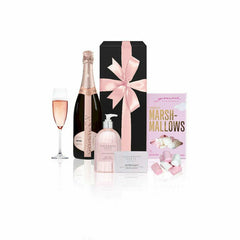 Cheaper Buy The Dozen Hampers > Self Care Hampers Pink Champagne & Sweet Hamper Buy Cheap Wine Online