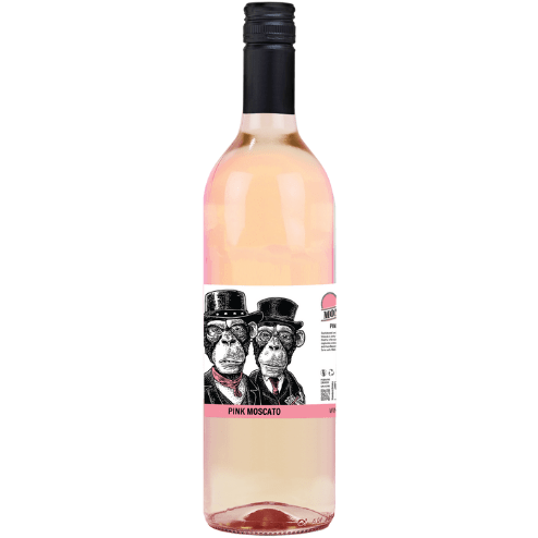 Cheaper Buy The Dozen White Wine 2021 | 2 Monkeys Pink Moscato | 5 Star Winery (12 Bottles) Buy Cheap Wine Online